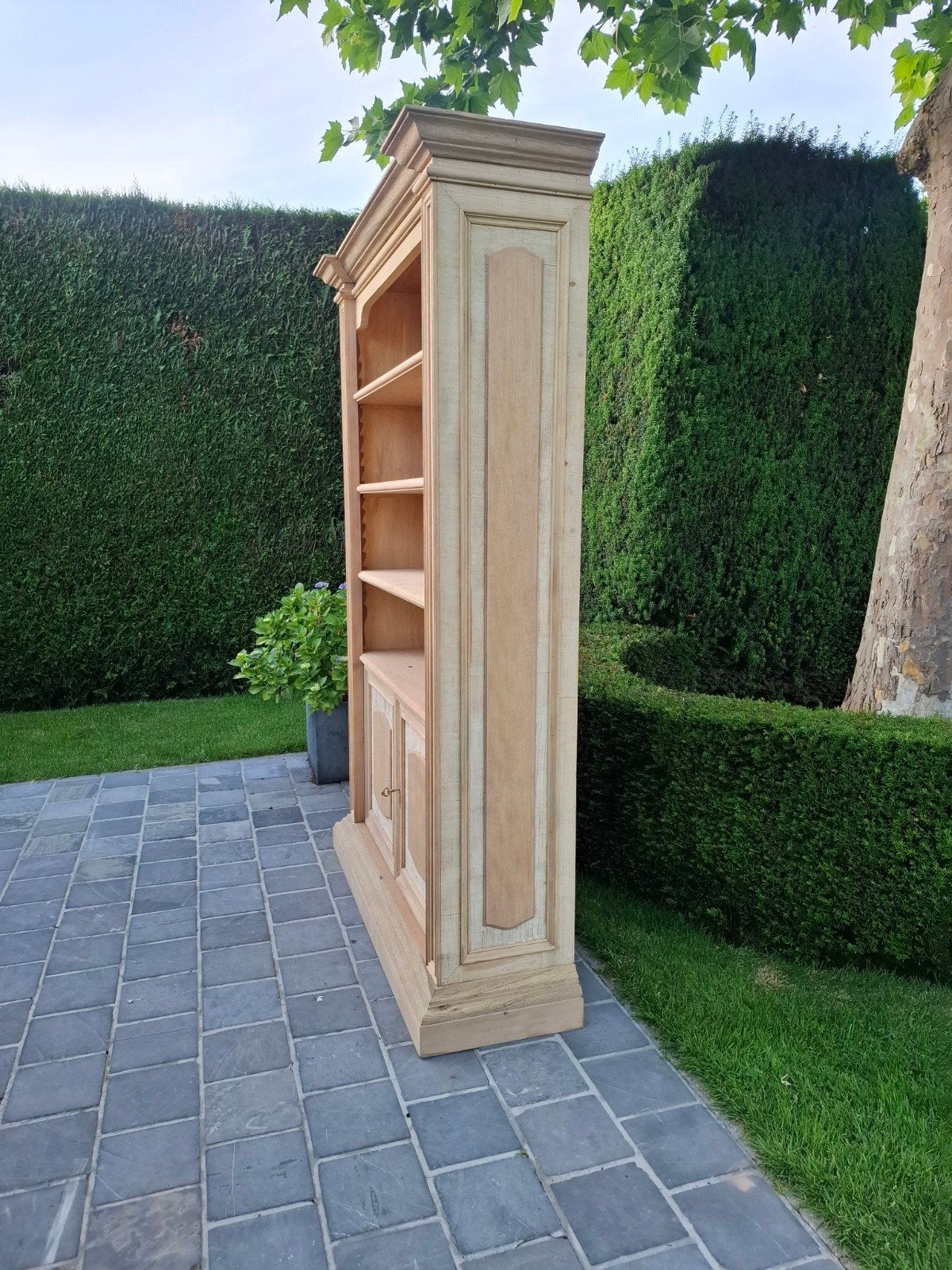 Bibliothèque en différents types de bois. Aérogommé., Enlèvement ou Envoi