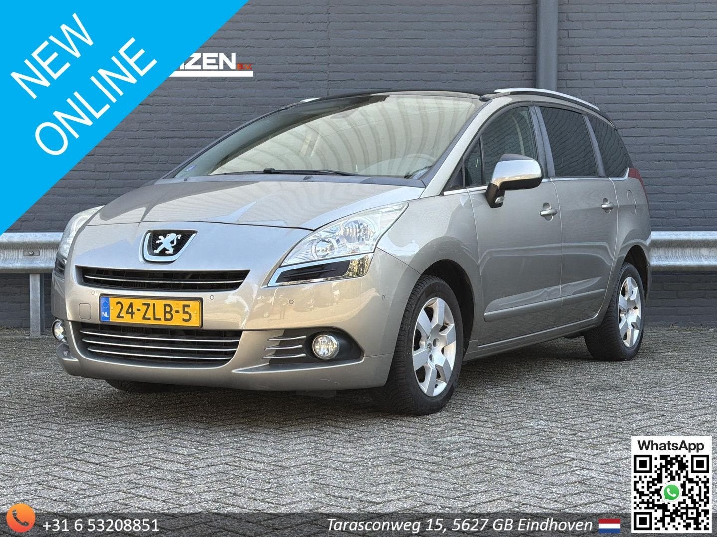 Peugeot 5008 1.6 THP Style 5p., Auto's, 167 g/km, Monovolume, Handgeschakeld, Zilver of Grijs