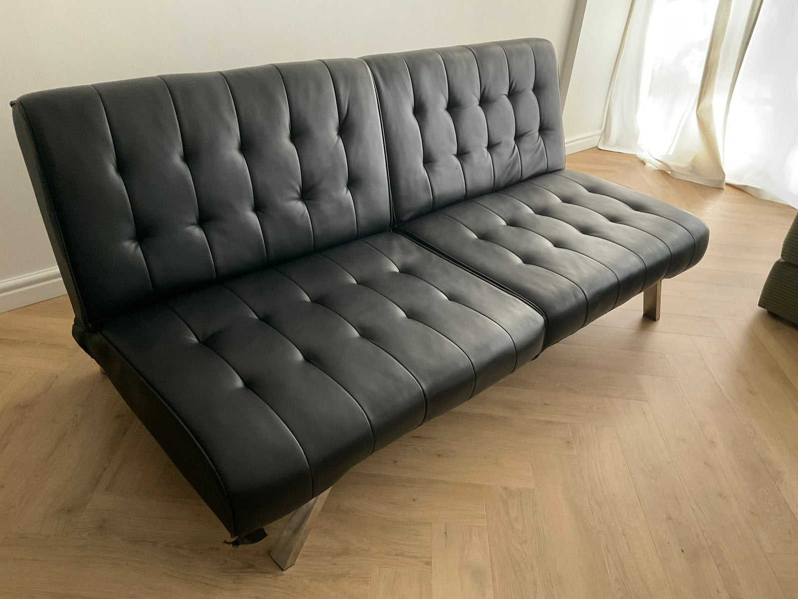 Canapé convertible, Maison & Meubles, Enlèvement, Utilisé, Effet cuir, Trois personnes
