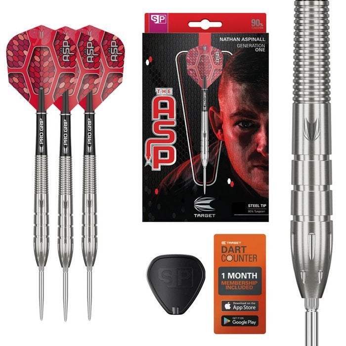 Target Nathan Aspinall G1 90% - 22g (nieuwprijs €64,95), Enlèvement ou Envoi, Comme neuf, Fléchettes