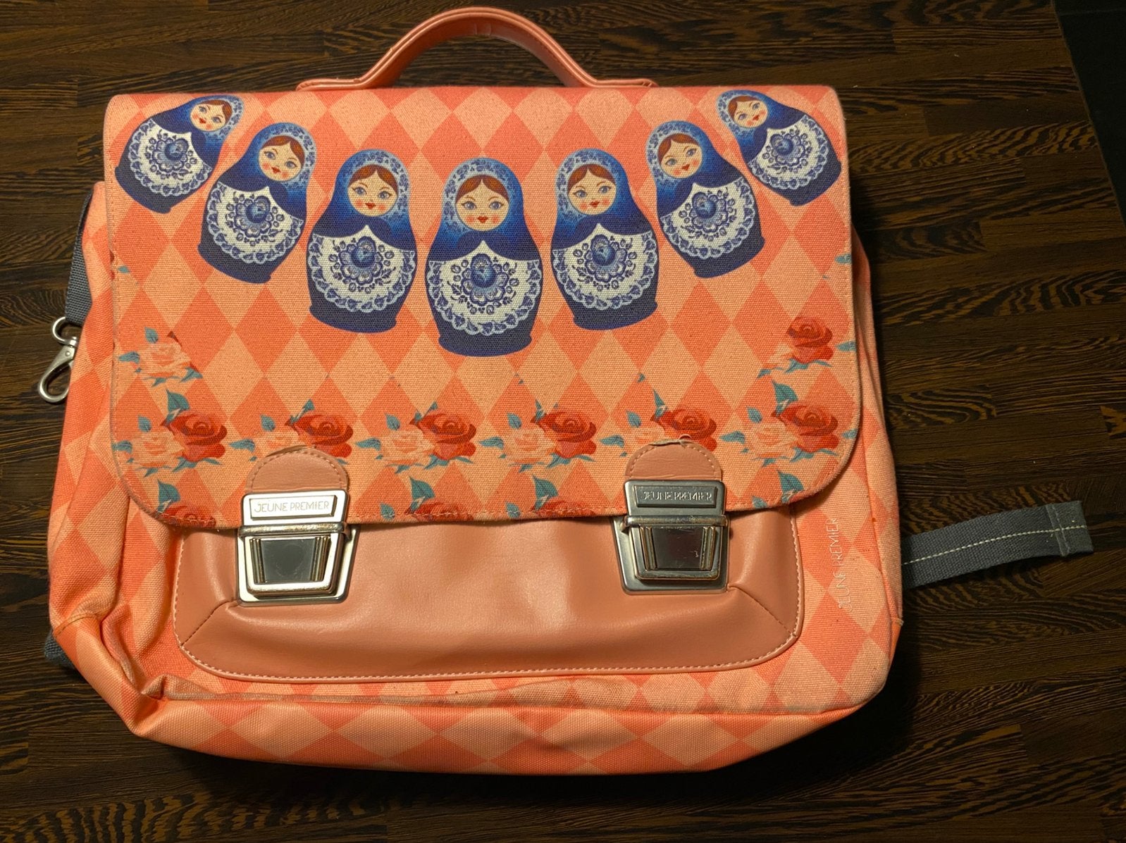 Roze boekentas-Jeune Premier/Matroushka, Ophalen, Gebruikt, Roze