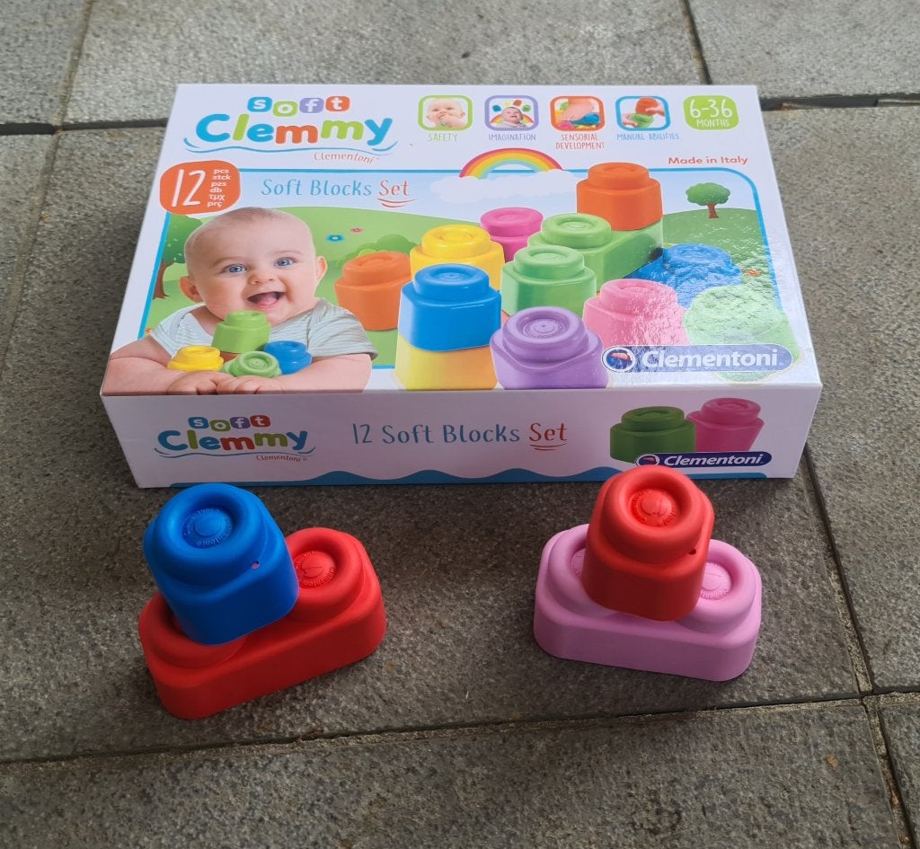 Baby Clementoni Soft Clemmy Stapelblokken, Kinderen en Baby's, Ophalen of Verzenden, Zo goed als nieuw