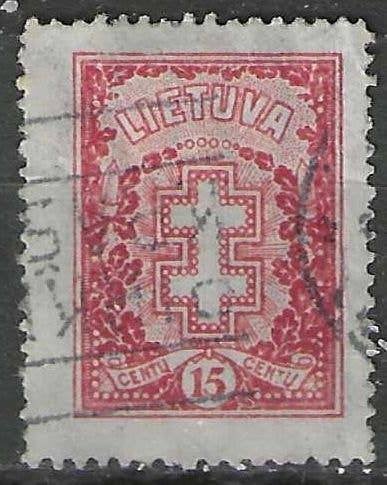 Lituanie 1929/1931 - Yvert 285 - Croix de Vytis (ST), Envoi, Pologne, Affranchi