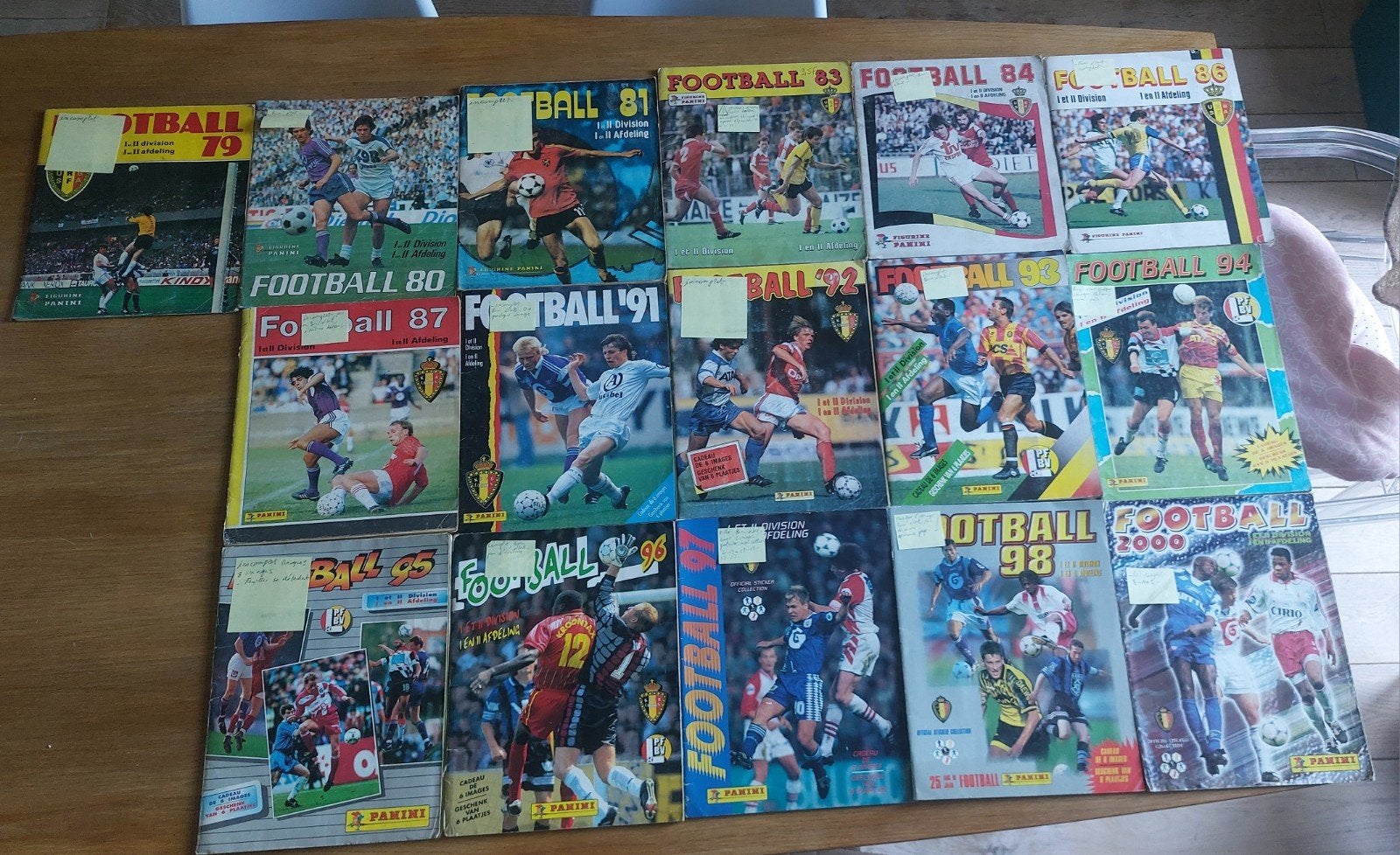 Lot 15 Panini albums 1979-2000, Verzamelen, Ophalen of Verzenden