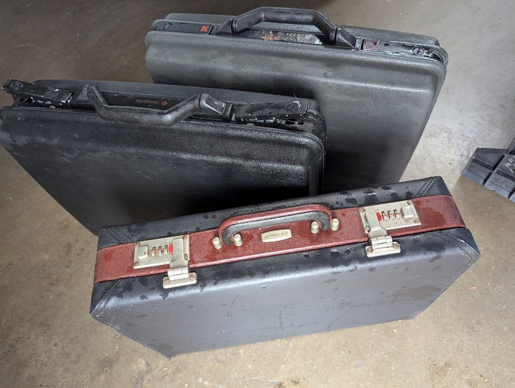 Samsonite 2 stuks en mooi leder koffer decoratie, Handtassen en Accessoires, Koffers, Ophalen, Gebruikt