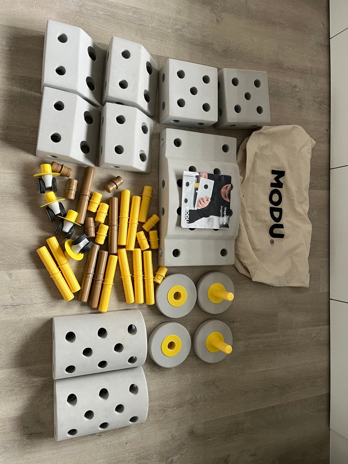 Modu blokken: dreamer kit + ectra staven (bruin), Ophalen, Gebruikt