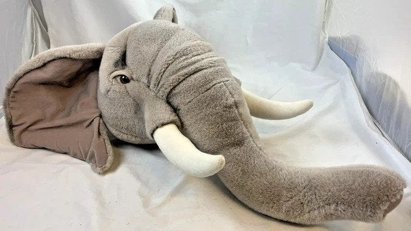 BiBiB Olifantenkop Wandtrofee Pluche Kinderkamer 45cm, Kinderen en Baby's, Kinderkamer | Inrichting en Decoratie, Overige merken