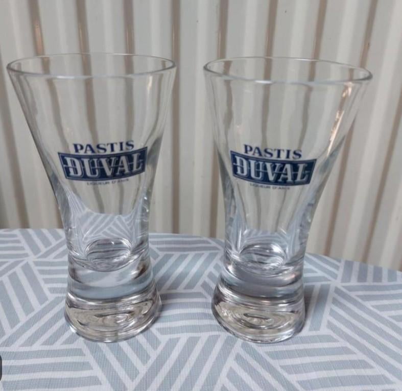 2 Duval glazen, Verzamelen, Glas en Drinkglazen, Ophalen of Verzenden