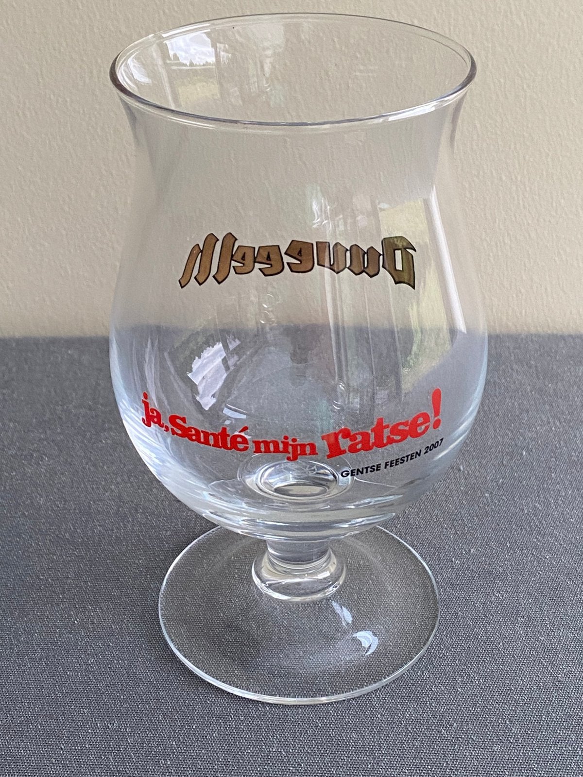 Oud glas DUVEL Gentse Feesten 2007 DUVEEELLL, Verzenden, Zo goed als nieuw, Glas of Glazen, Duvel