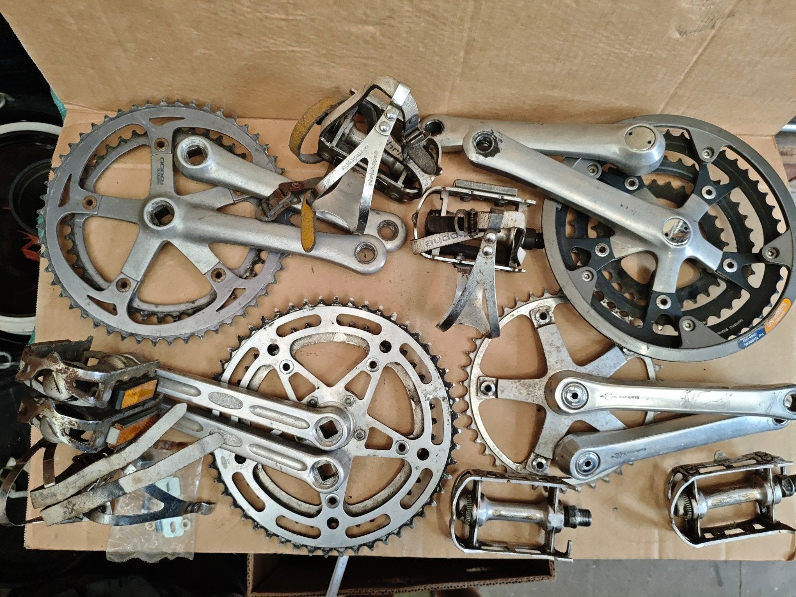 Vintage trapstellen en pedalen., Fietsen en Brommers, Fietsonderdelen, Ophalen of Verzenden