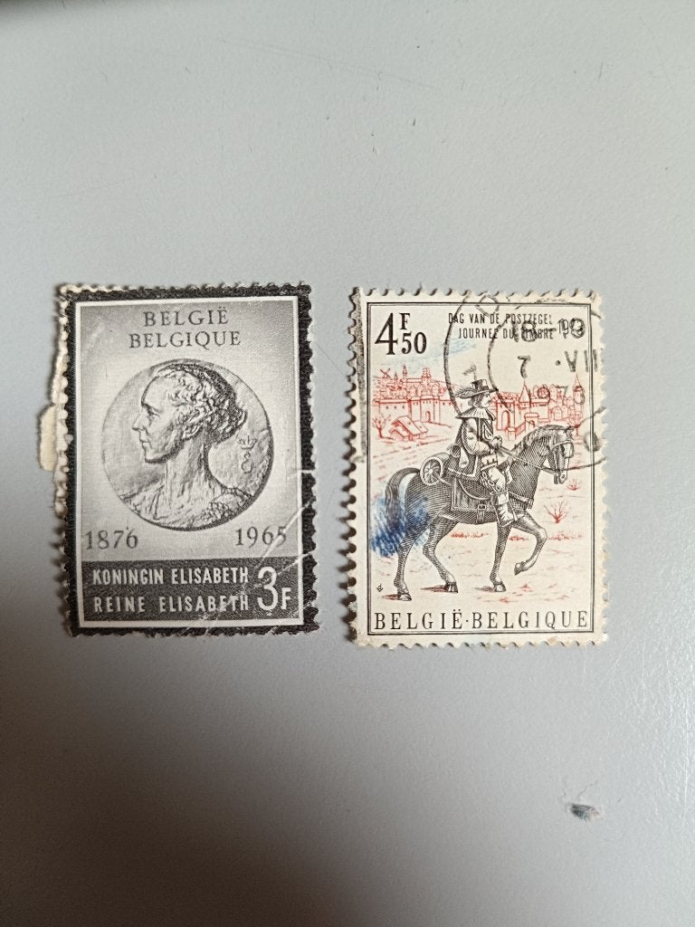 3 timbres belges oblitérés, Oblitéré, Enlèvement ou Envoi, Affranchi, Timbre-poste