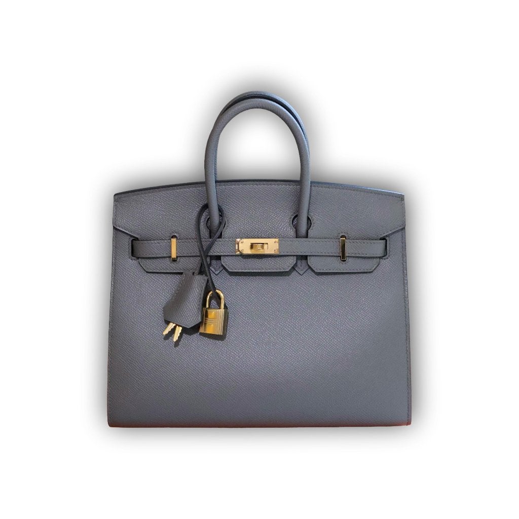 Hermès Birkin 25 Gris Etain Epsom Gold Hardware, Handtassen en Accessoires, Ophalen of Verzenden, Nieuw, Grijs, Handtas
