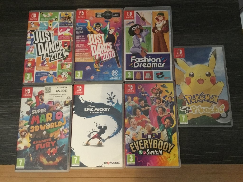 Jeux switch, Ophalen, Zo goed als nieuw