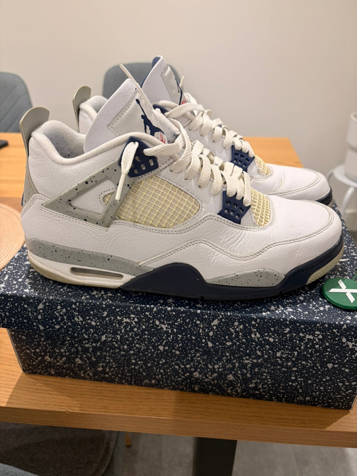 Jordan 4 Retro Midnight Navy - maat 45, Kleding | Heren, Ophalen of Verzenden, Zo goed als nieuw