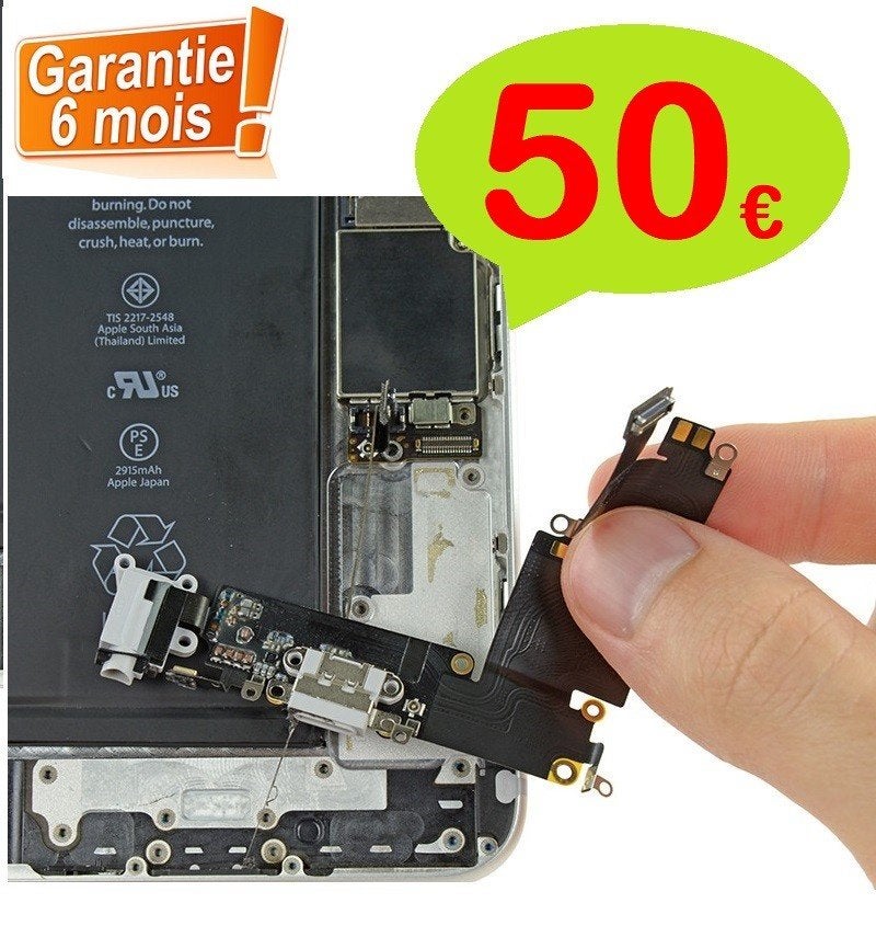Réparation connecteur de charge iPhone 8 pas cher à 50€, Enlèvement, Apple