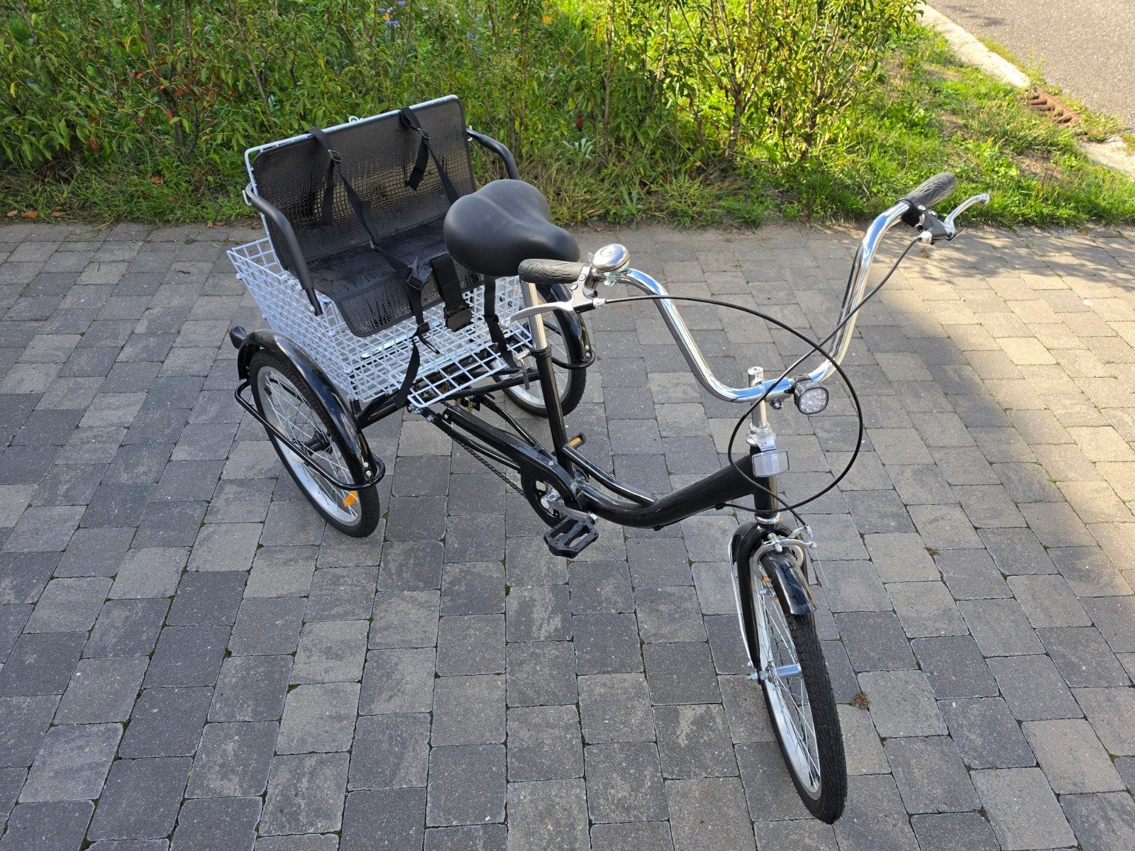 driewieler (nieuw!) met booschappenmand en kinderzitje, Fietsen en Brommers, Ophalen