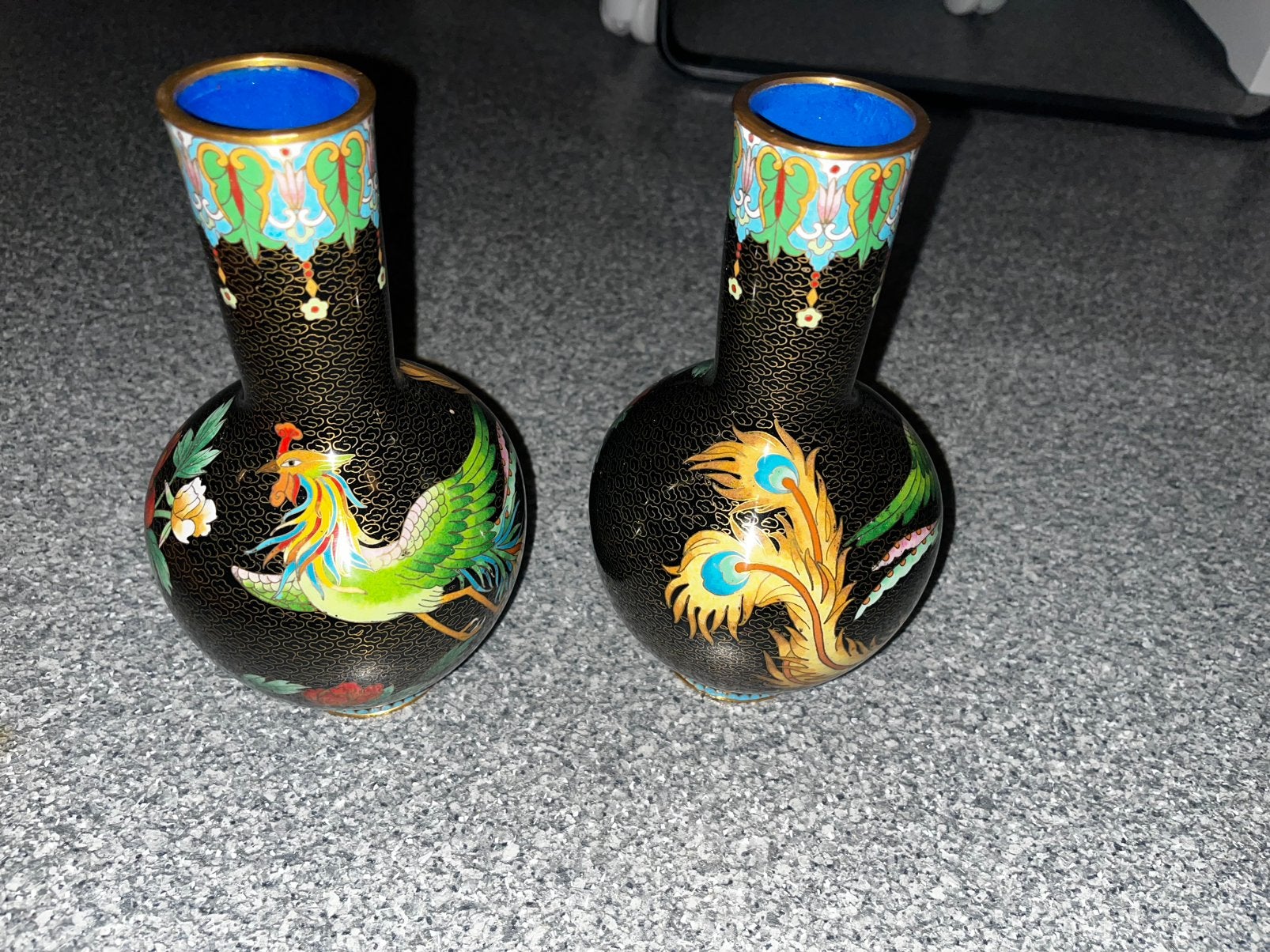 paire de vases chinois traditionnels en émail cloisonné, Antiquités & Art, Antiquités | Vases, Enlèvement