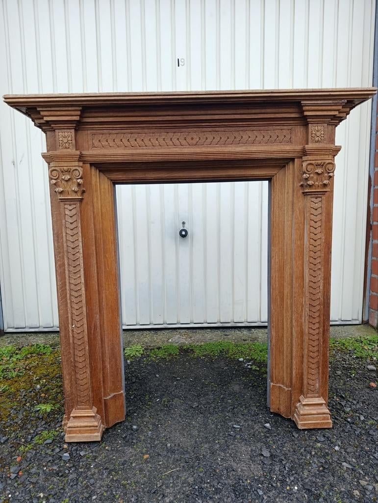 Schouwmantel voor kachel,pellet,open haard,of siermantel, Ophalen, Eiken