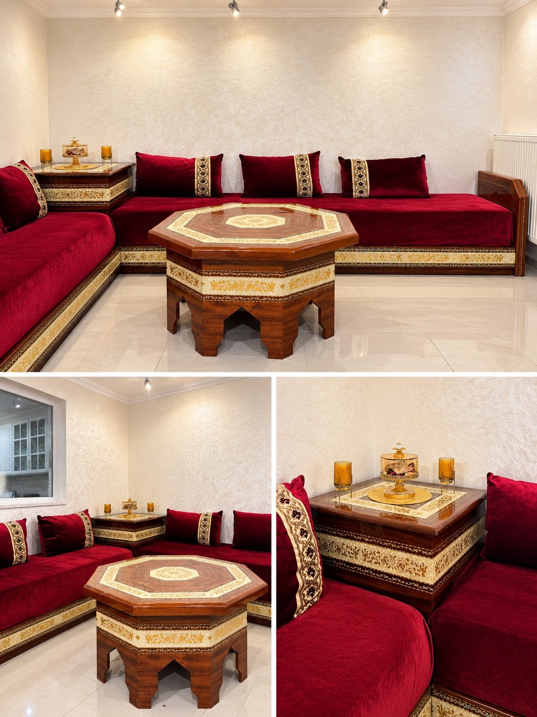 Salon marocain aux détails dorés, Enlèvement, Utilisé