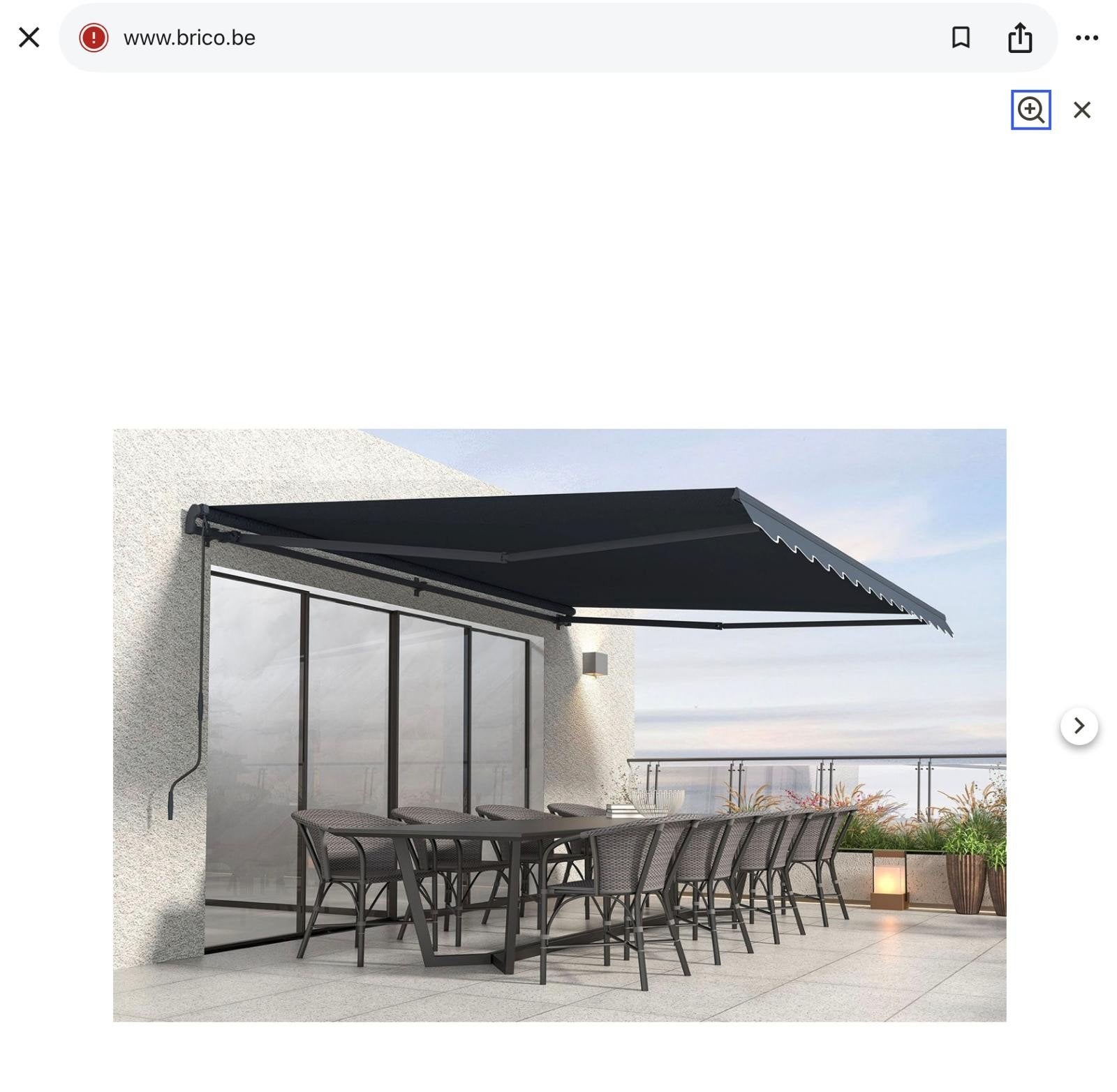 Cazeboo Monoblock Luifel Vecchio 4x3m grijs, Tuin en Terras, 150 tot 300 cm, Ophalen, Nieuw, 250 cm tot 450 cm