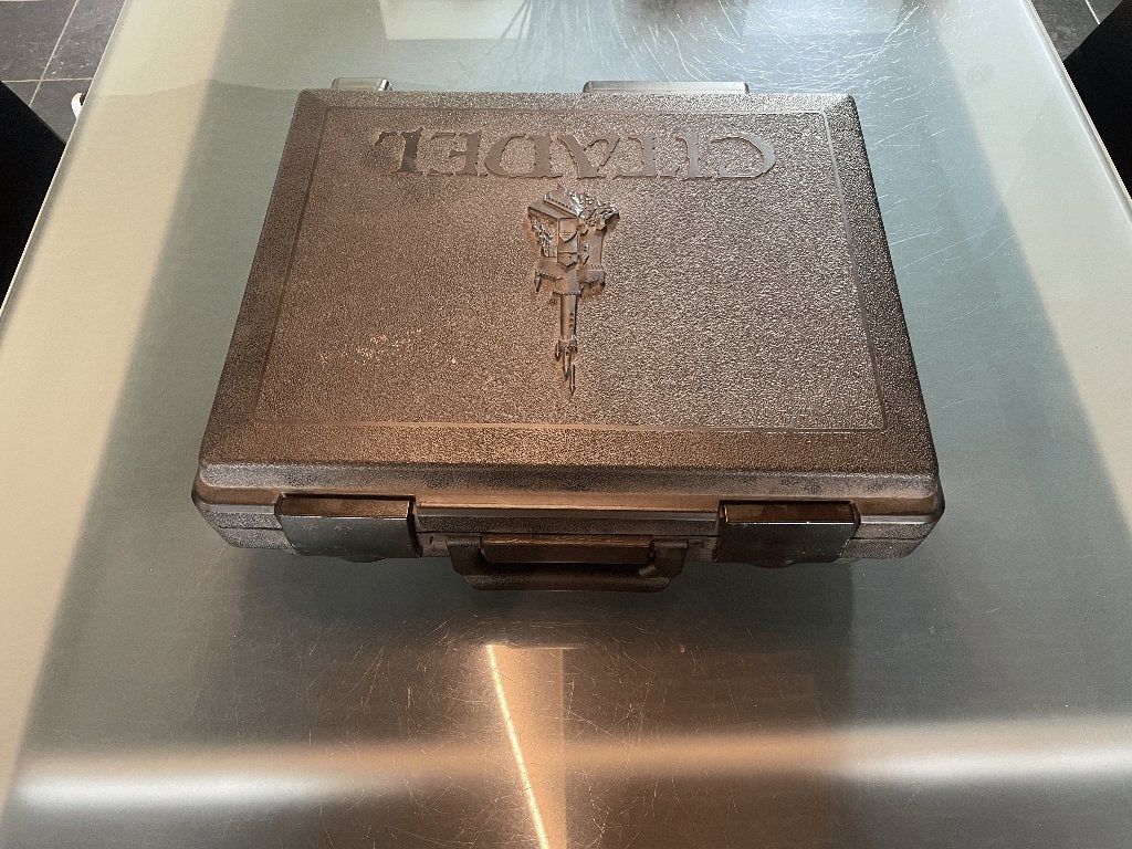 Citadel hard plastic carry case with three foam trays, Enlèvement ou Envoi, Utilisé, Warhammer 40000, Accessoires