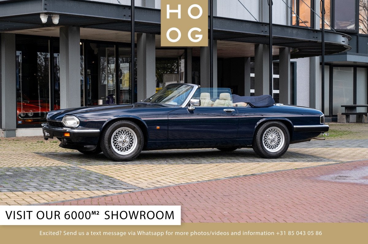 Jaguar XJ-S 5.3 V12 Convertible (bj 1991, automaat), Auto's, Jaguar, Automaat, Gebruikt, Blauw, Leder