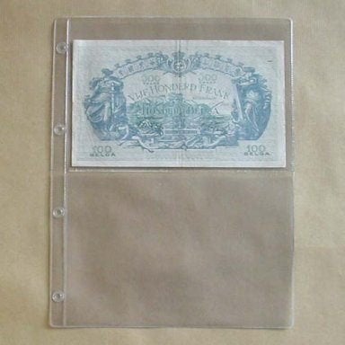 10 feuilles avec 2 ou 3 cases pour billets de banque, Envoi