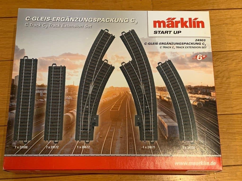 Marklin c rail uitbreidingsset C3 24903 in nieuwstaat in ovp, Hobby en Vrije tijd, Wisselstroom, Rails, Ophalen of Verzenden, Zo goed als nieuw