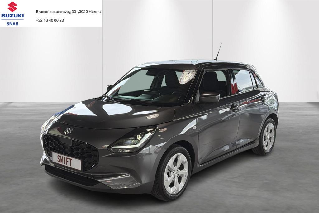 Suzuki Swift GL+-GPS-Carplay-Cam-Airco-Stoelverwarmig, Voorwielaandrijving, Stof, Zwart, 4 cilinders
