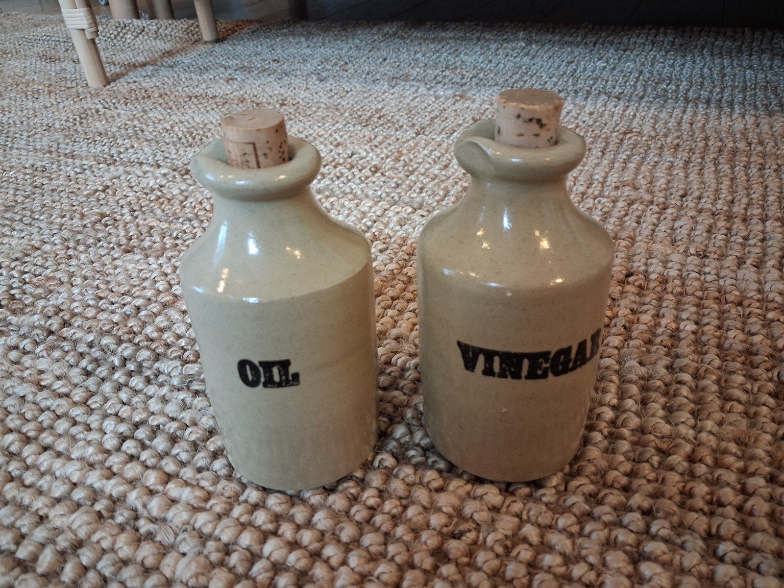 Bouteilles d'huile et de vinaigre vintage Pearsons of Cheste, Enlèvement ou Envoi