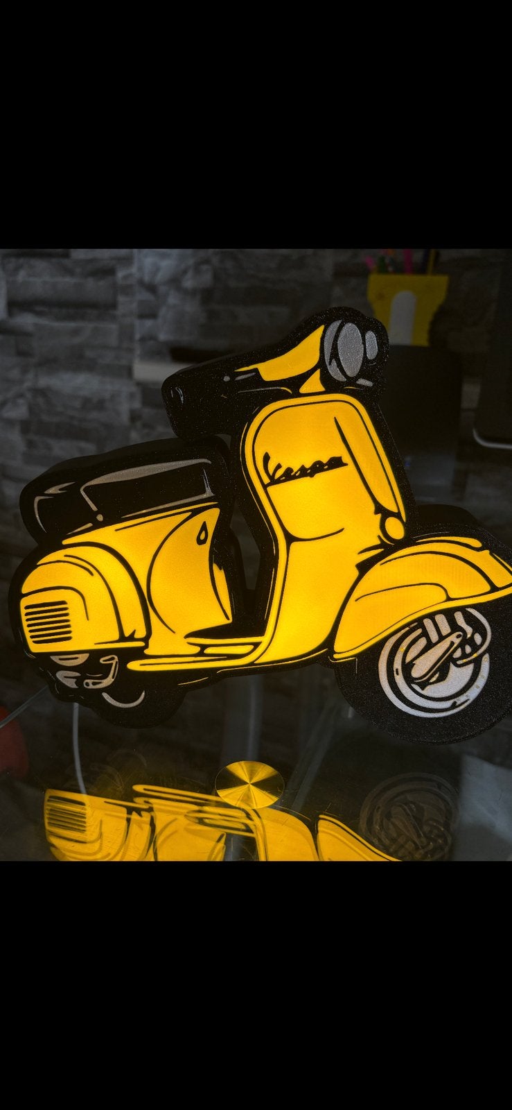 Lampe 3d vespa, Huis en Inrichting, Ophalen of Verzenden, Met schakelaar