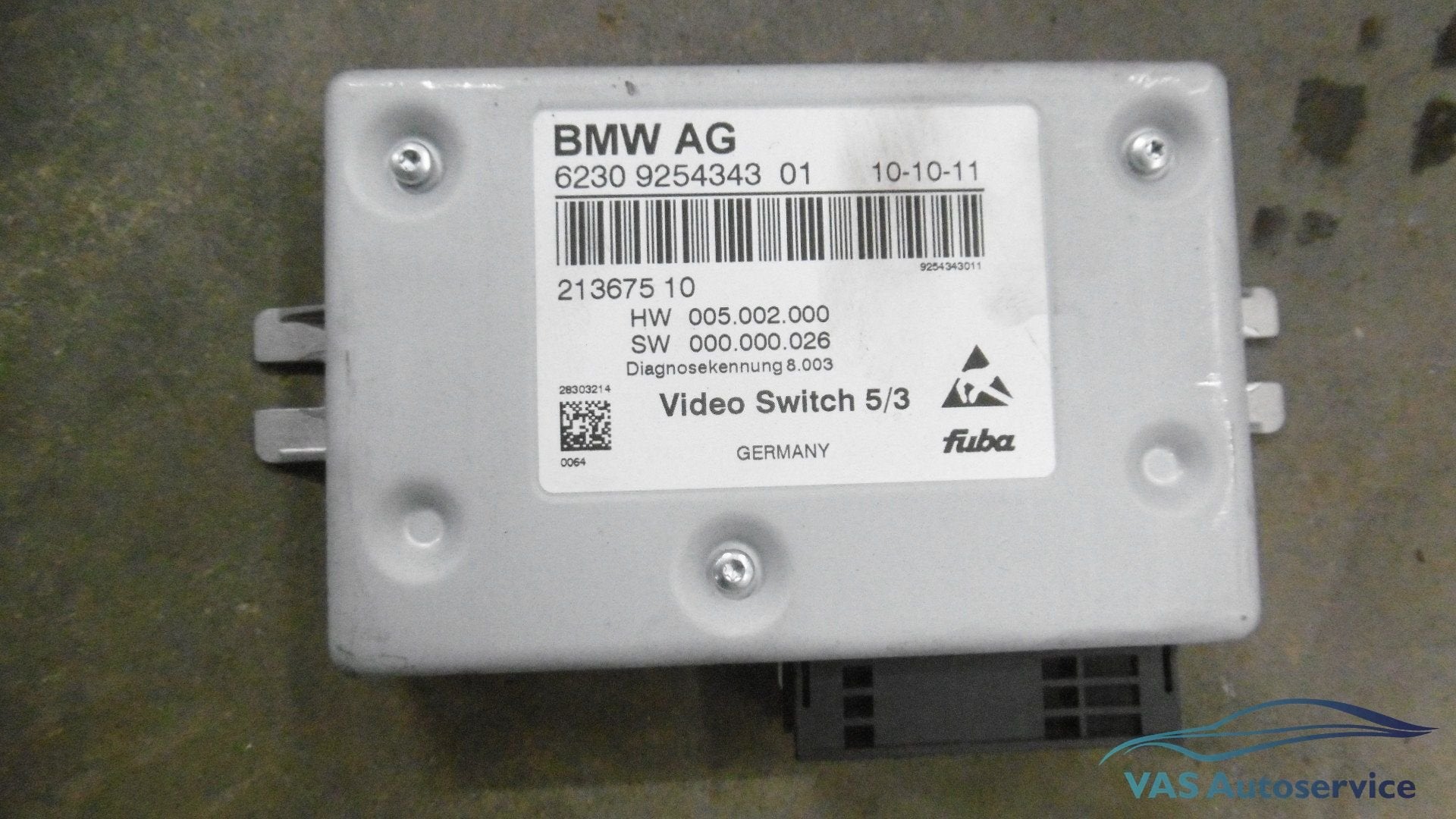 Videoswitch BMW. 6230 9 254 343, -, Origine de la pièce connue, Utilisé, -