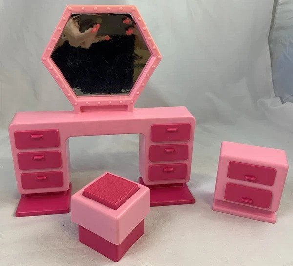 Barbie Make Me Pretty Arco Mattel Kaptafel Set 7944 1987 80s, Kinderen en Baby's, Verzenden, Zo goed als nieuw, Barbie