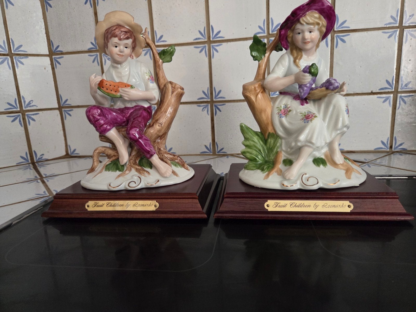 porseleinen beeldjes Fruit Children by Leonardo, Verzamelen, Ophalen, Zo goed als nieuw, Mens