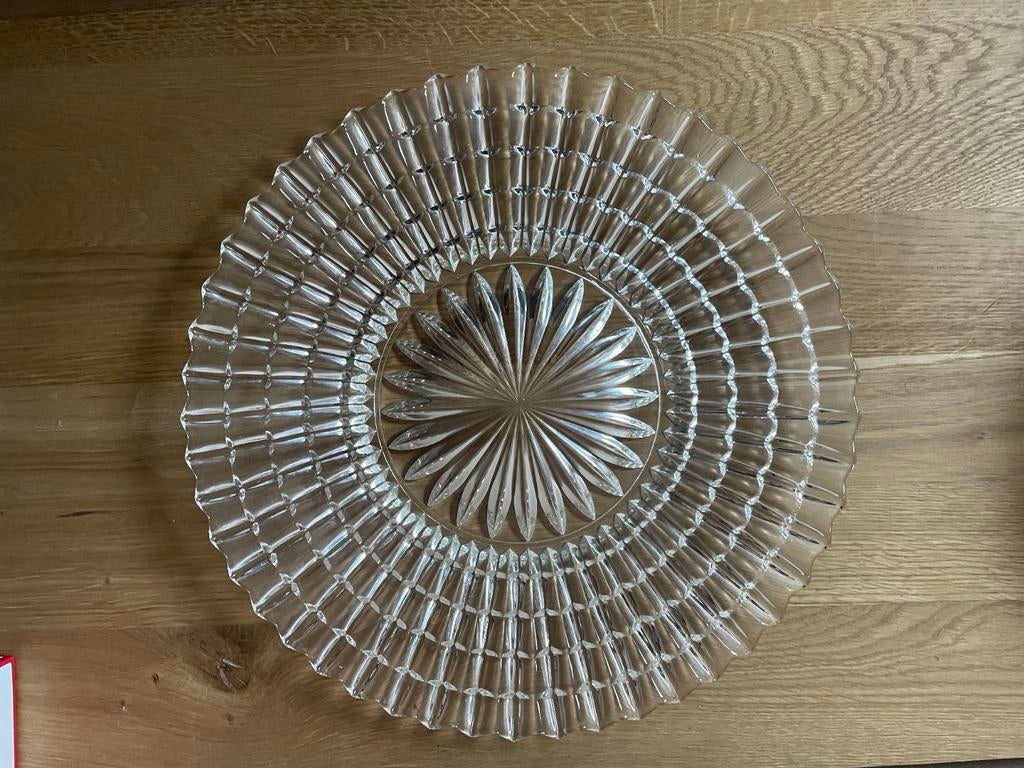 Vintage kom en plateau in glas., Ophalen, Zo goed als nieuw, Pot of Pan