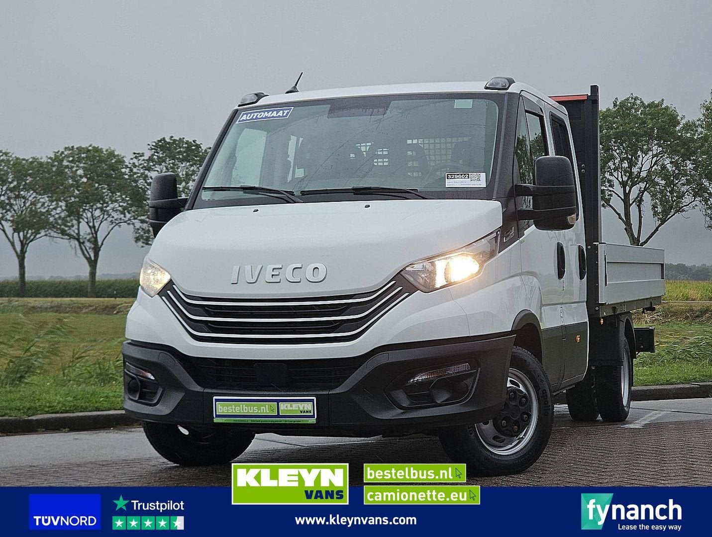Iveco DAILY 35C14 Dub.Cab Open-Laadbak, Auto's, Bestelwagens en Lichte vracht, Automaat, Iveco, Wit, Bedrijf