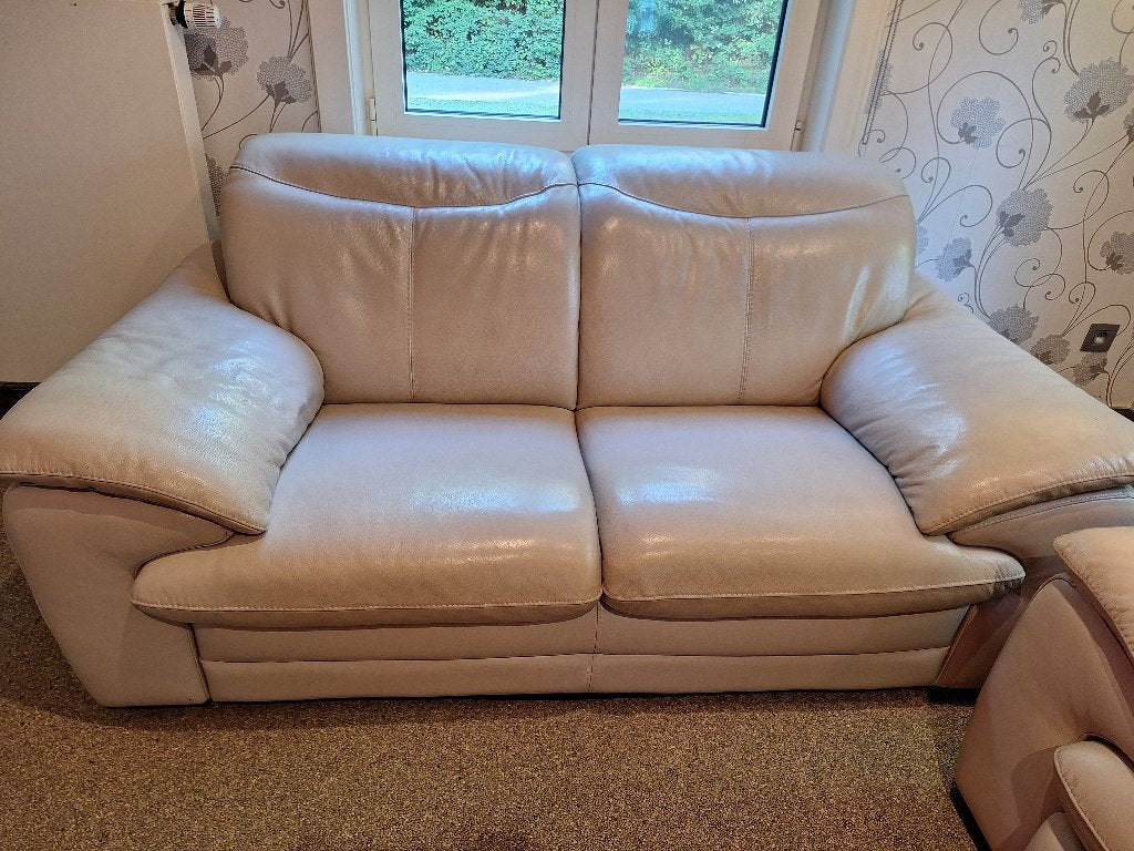 salon, Huis en Inrichting, Ophalen, Gebruikt, Leer, Rechte bank