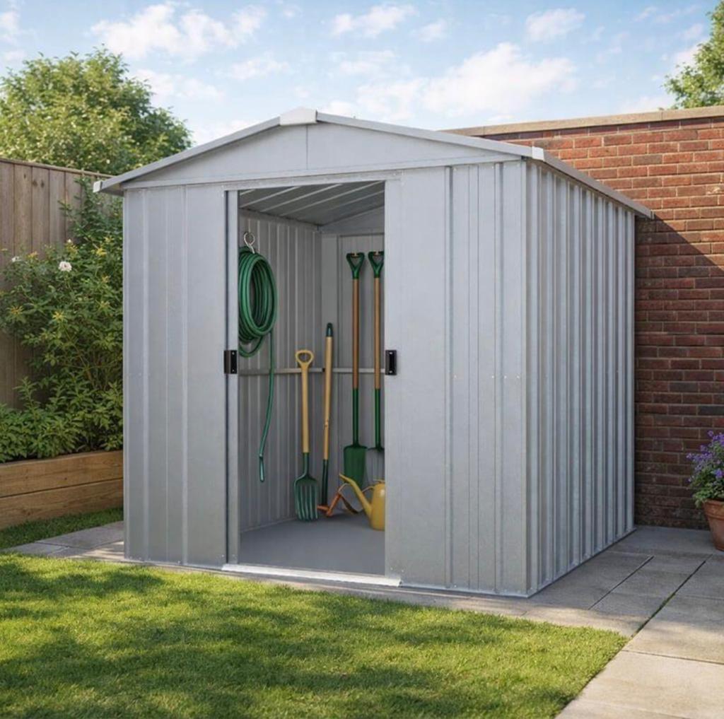 Tuinhuis in verzinkt staal. Nog in verpakking, Enlèvement, Comme neuf, Abri de jardin