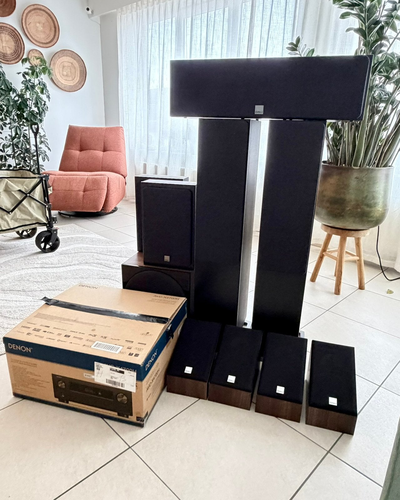 DALI Oberon 5.1.4 Dolby Atmos + Denon AVC-X4700H, Audio, Tv en Foto, 70 watt of meer, Overige spelers, Ophalen, Overige merken