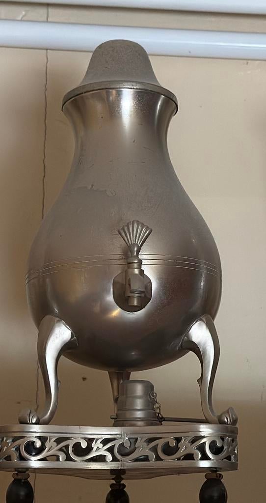 Antique Dutch pewter samovar tea urn, Antiek en Kunst, Antiek | Tin, Ophalen