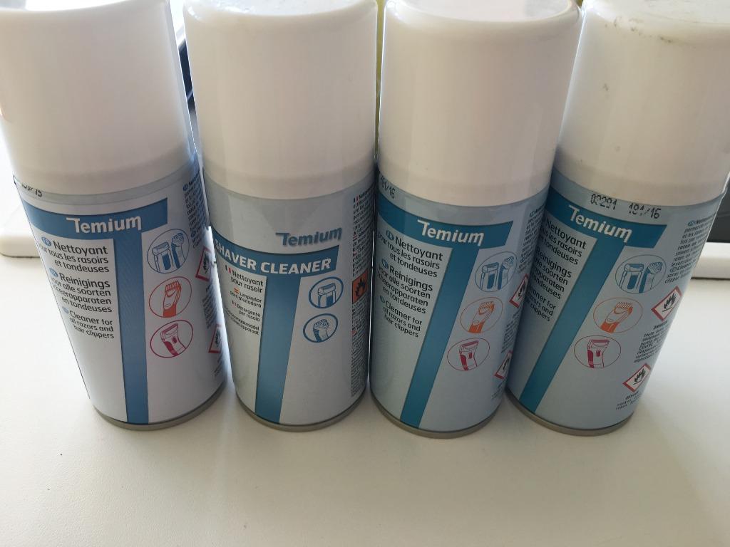 4 bouteilles de nettoyant pour têtes de rasage Temium, Enlèvement ou Envoi, Comme neuf, Autres types