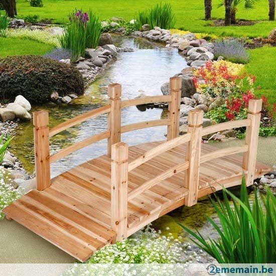Pont de jardin en bois passerelle en bois NEUF, Verzenden, Nieuw