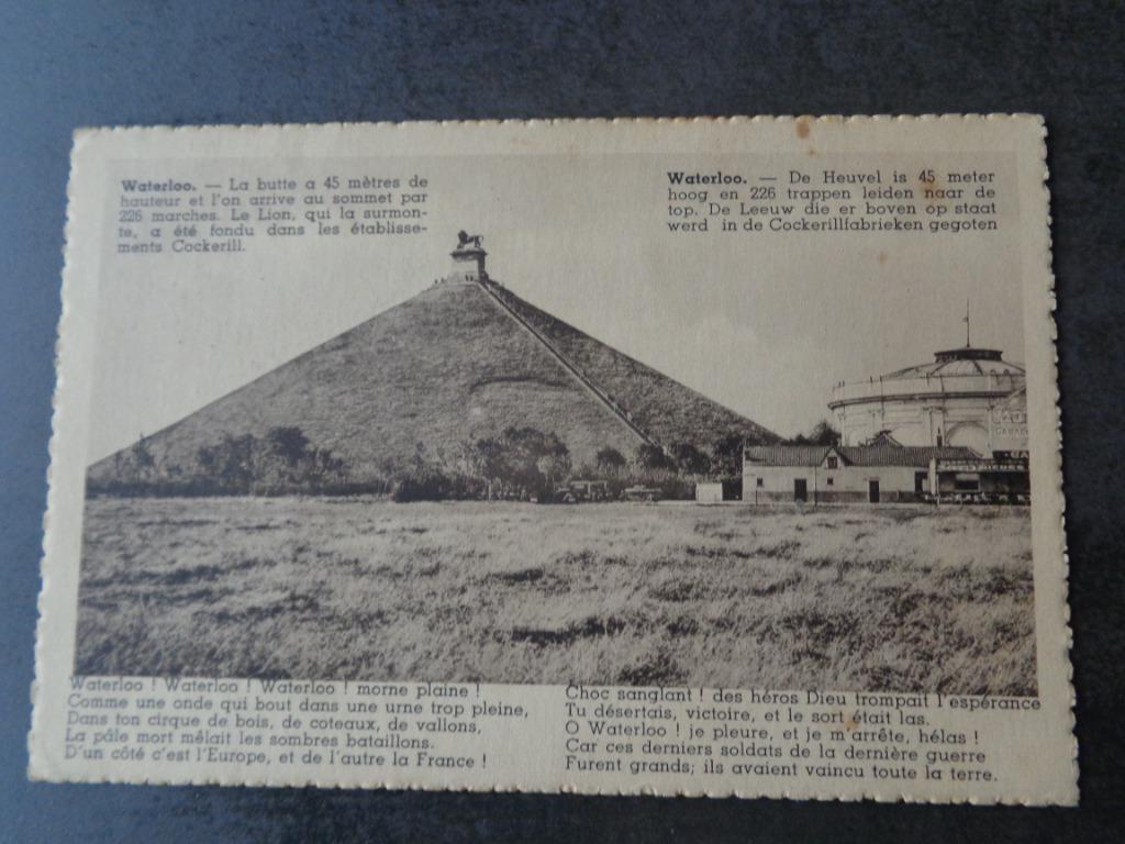 1 oude postkaart uit de Butte de Waterloo, Ophalen