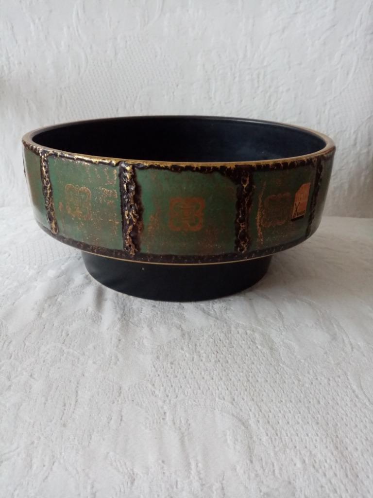 Grand bol déco céramique fat lava Allemand D.B Hôhr  60s, Enlèvement ou Envoi