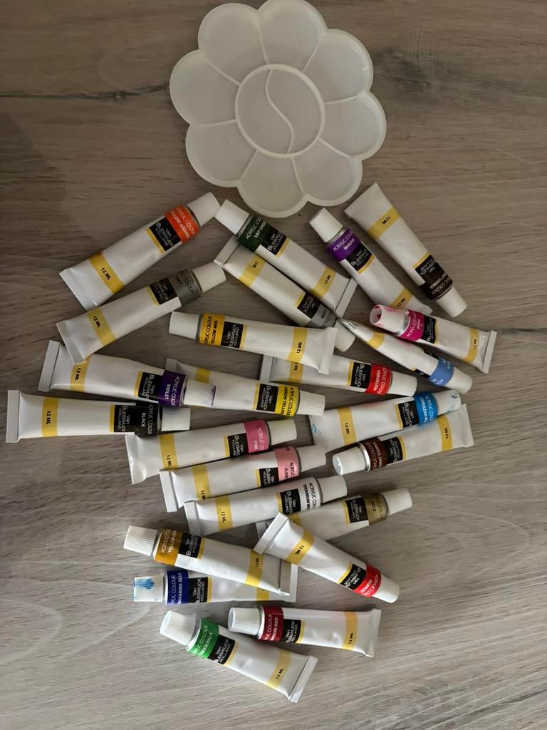 Tubes peinture - palette, Enlèvement, Utilisé