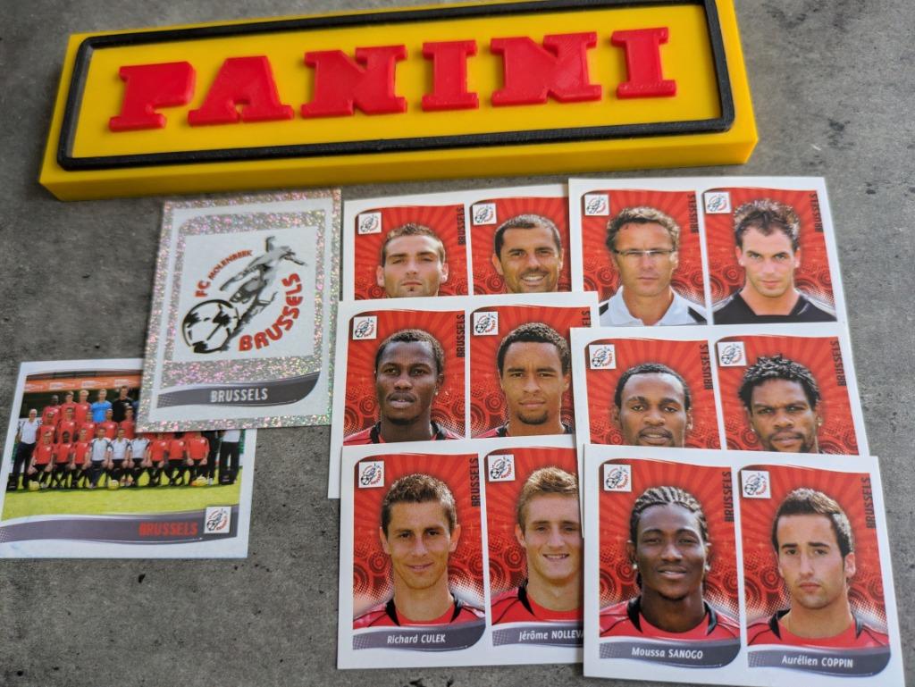 Panini football 2009 voetbal 8x MOLENBEEK BRUSSEL stickers, Verzenden, Nieuw