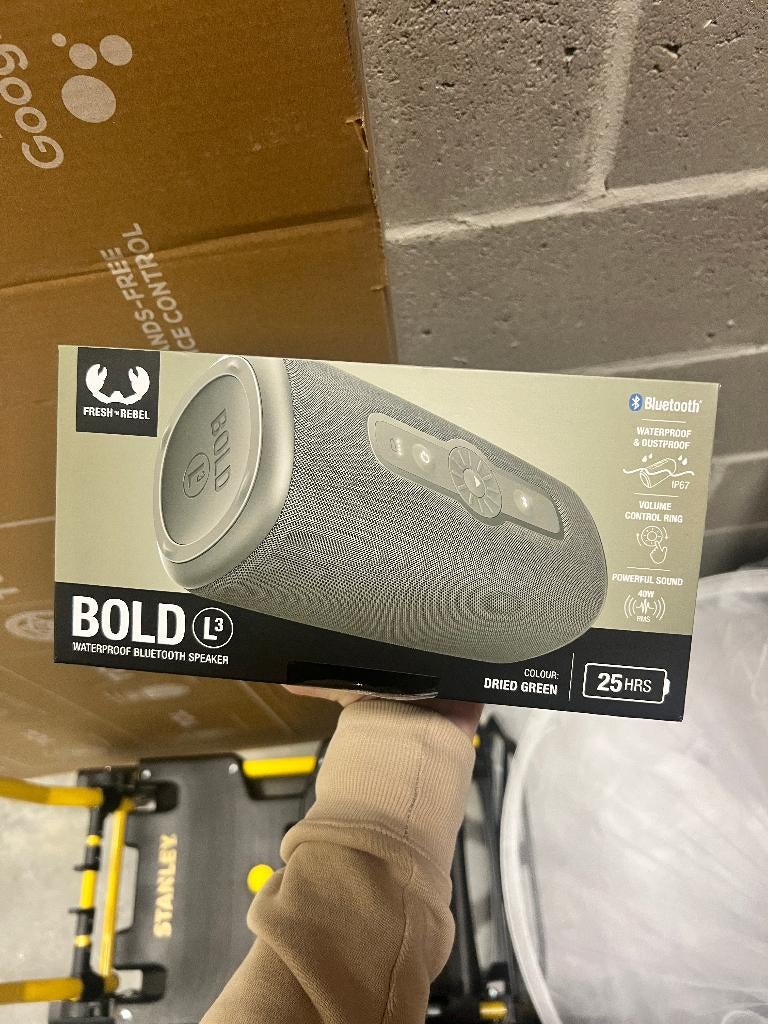 Fresh 'n Rebel Bold L3 Green - Waterdichte Speaker - NIEUW, Audio, Tv en Foto, Overige merken, Nieuw, Ophalen of Verzenden, Minder dan 60 watt