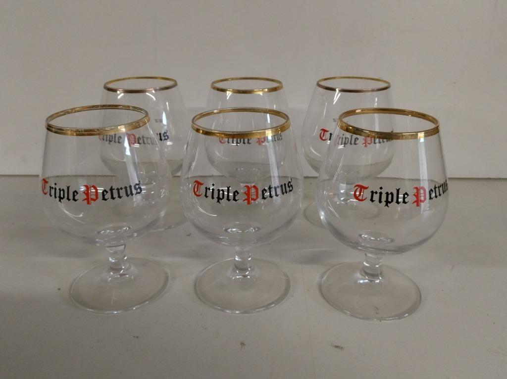 Lot van 6 bierglazen Triple Petrus - 25 cl, Verzamelen, Biermerken, Ophalen of Verzenden, Nieuw