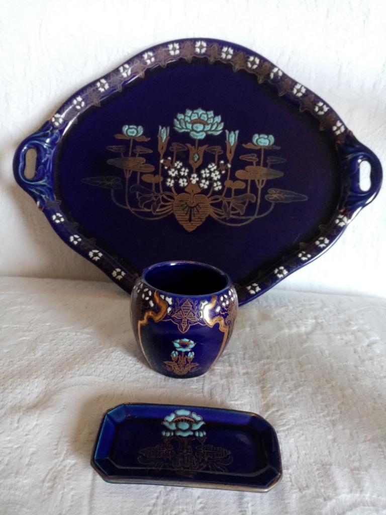 Set de fumeur en céramique Lunéville/Keller et Guérin 1900s, Enlèvement ou Envoi