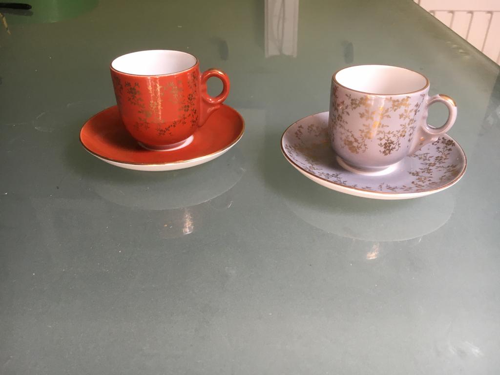 Mosa porselein, Moka tasjes, Ophalen, Zo goed als nieuw